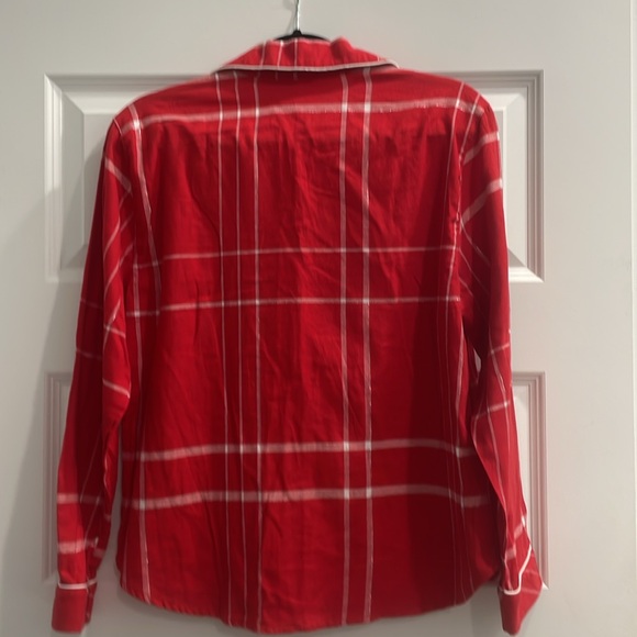 Red Plaid Flannel Pajama Set Intimates & Sleepwear size M never used - Picture 6 of 9